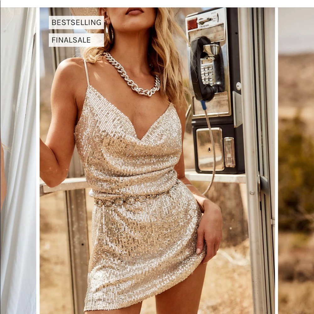 Stargaze Silver Sequin Dress